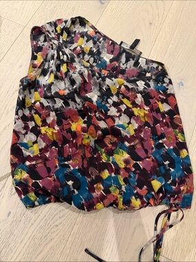 BCBGMaxAzria Multicolor Abstract Bubble Hem Skirt